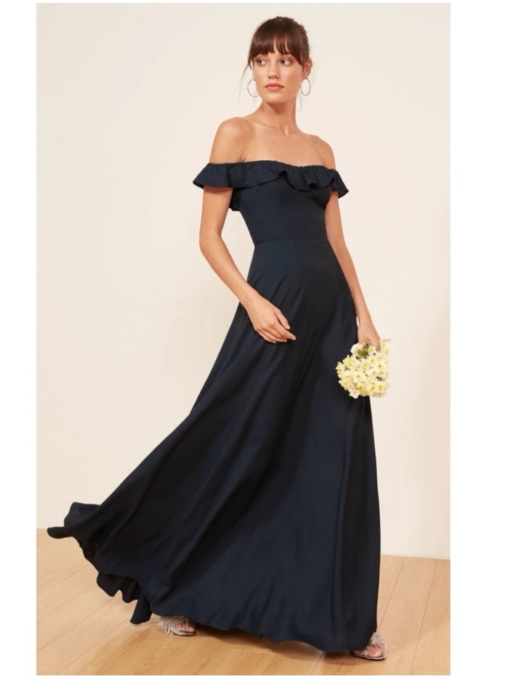 Reformation Verbena Dress in Navy